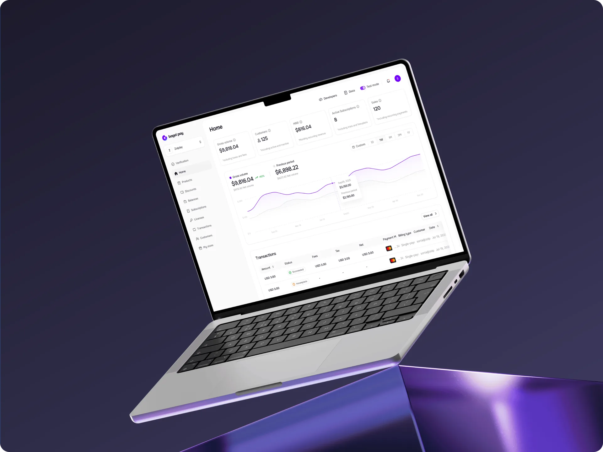 BagelPay showcase — plate 07
