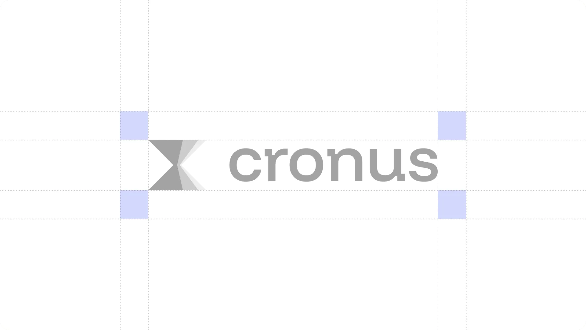 Wordmark construction — the hourglass beside cronus on guides