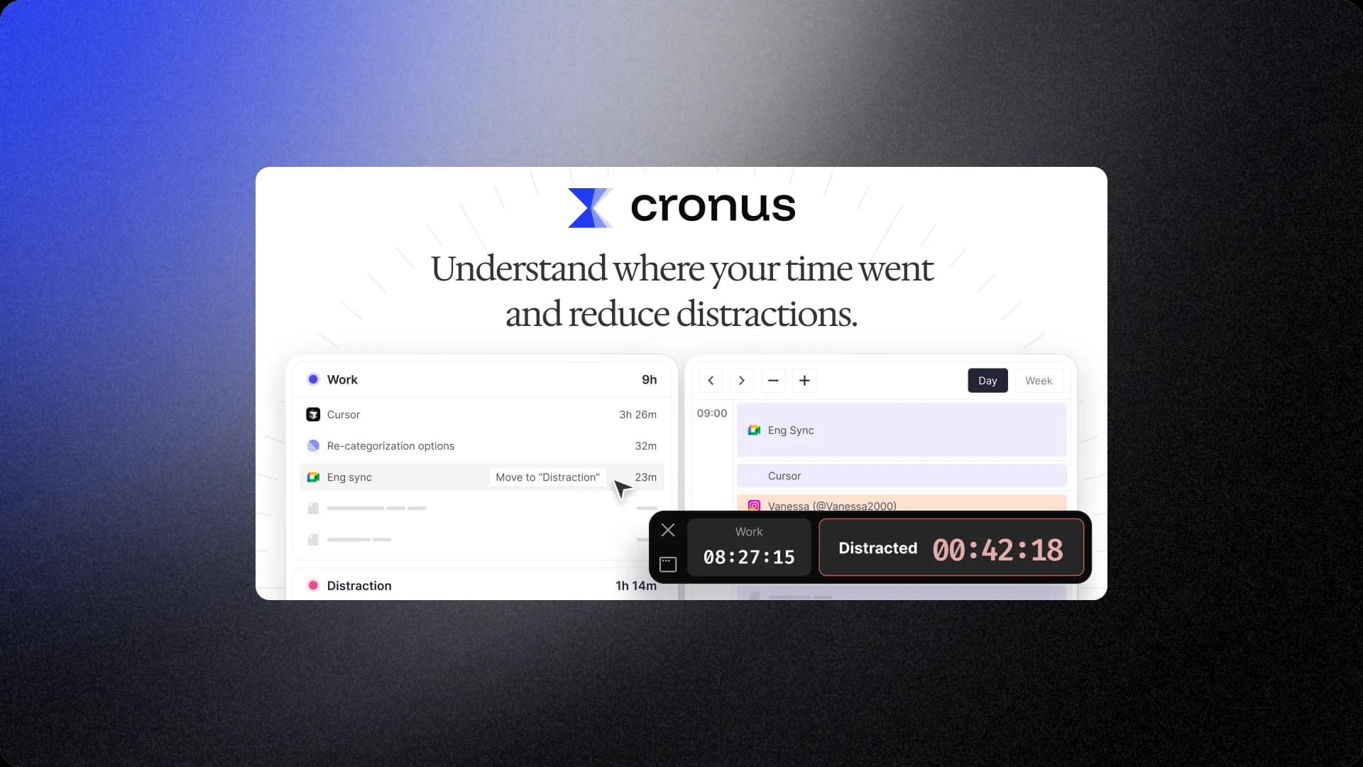 The social card — lockup and tagline above the dashboard