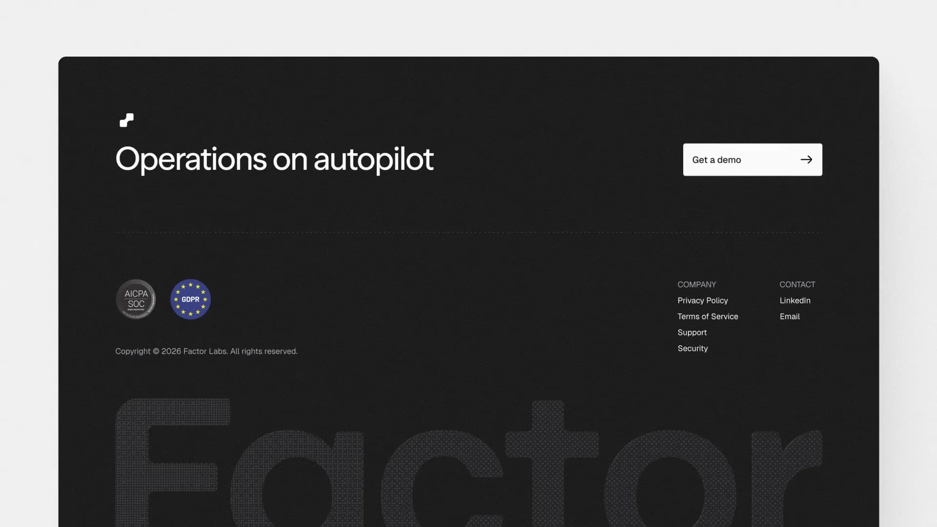 Factor showcase — plate 10